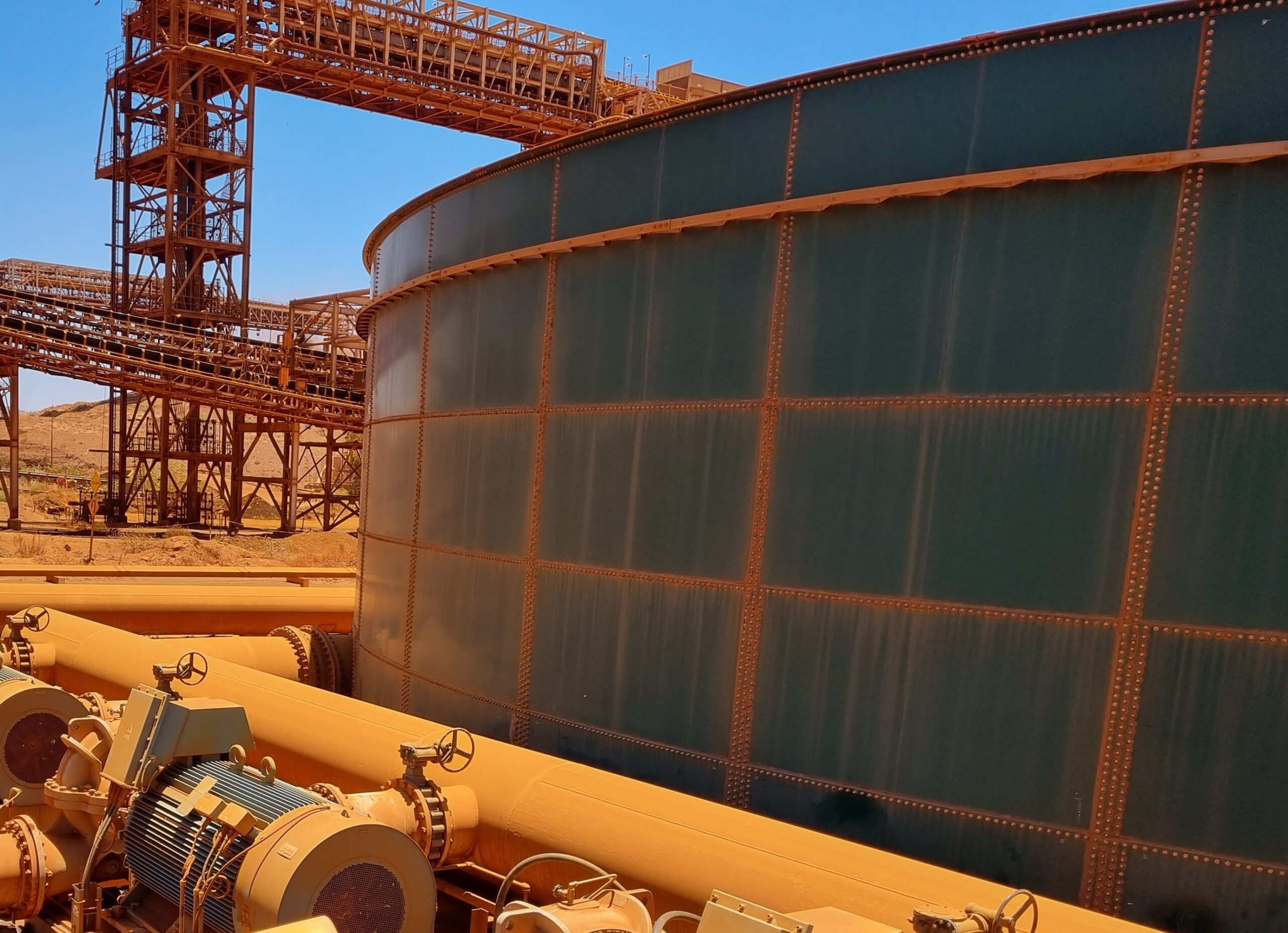 Large Water Tanks at Fortescue's Solomon Kings Valley Mine